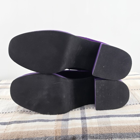 Hush Puppies Purple Suede Leather Platform Oxfords Block Heel 53561 Womens 8.5 M - Picture 12 of 13